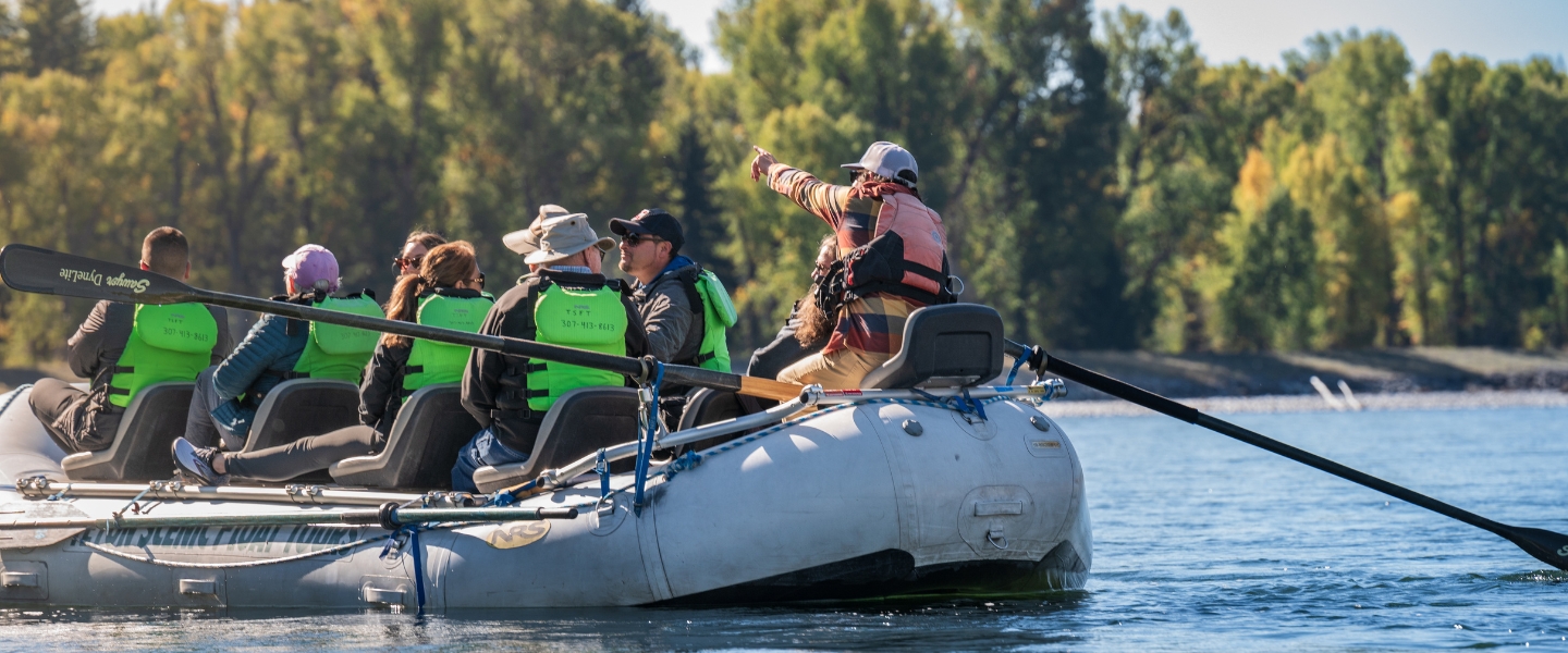 private scenic float on the snake river in Jackson