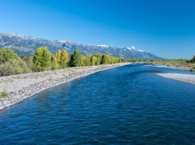 snake river scenic float section in jackson hole