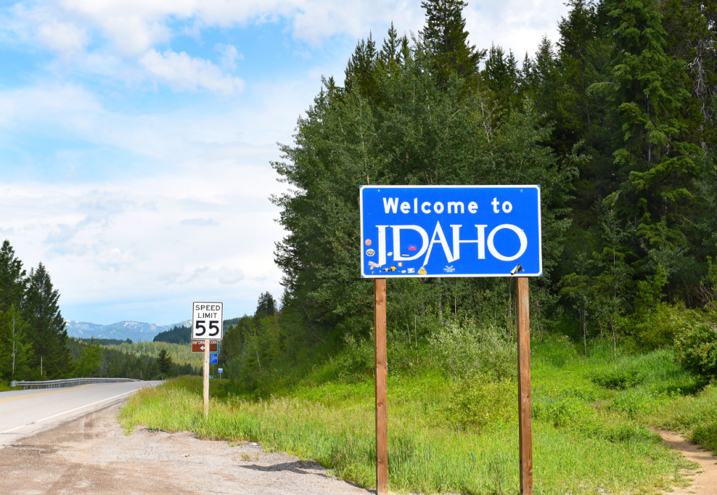 Welcome to Idaho sign